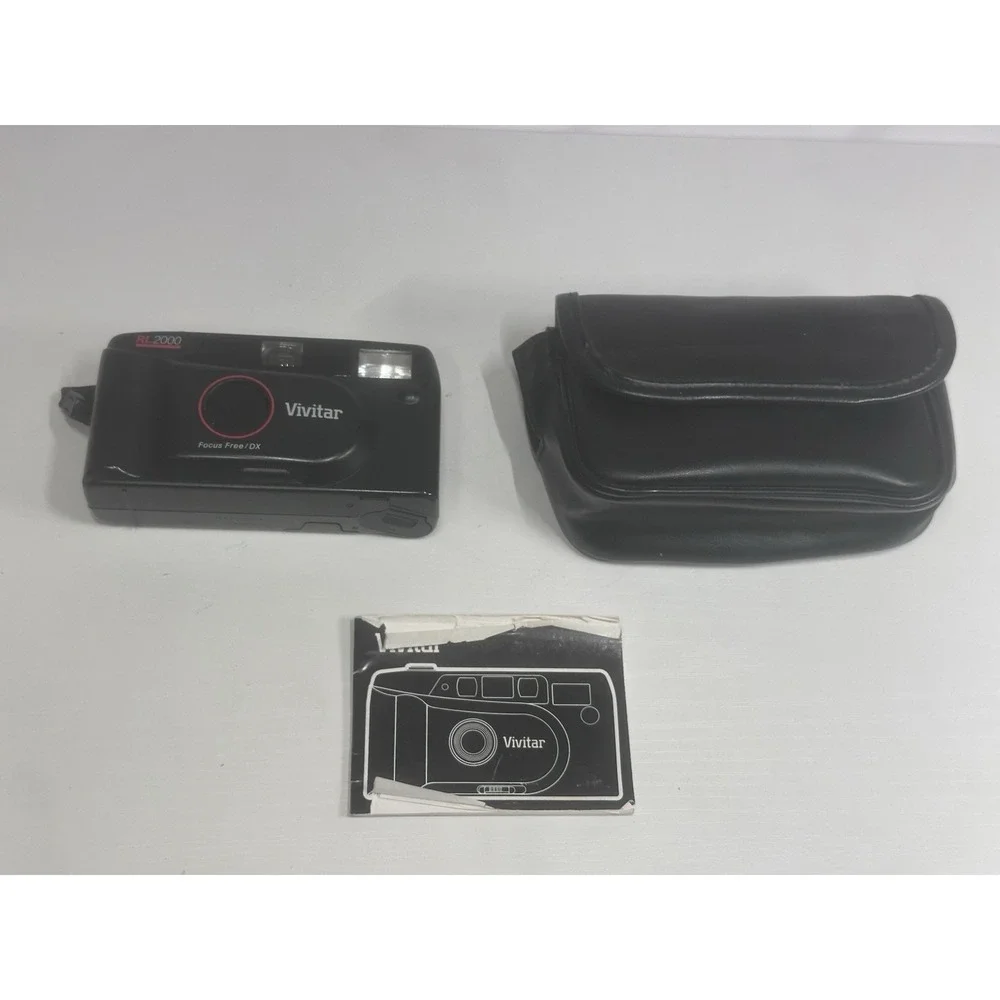 Vintage Vivitar RL2000 Focus Free DX 35mm Film Camera Untested
